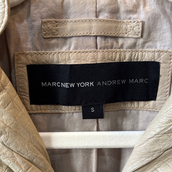 Beige Leather Jacket - Picture 2 of 6